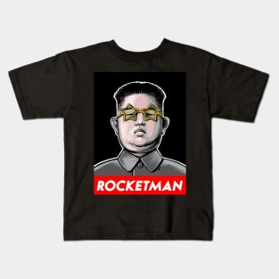 President Trump Kim Jong Un Rocket Man Kids T-Shirt